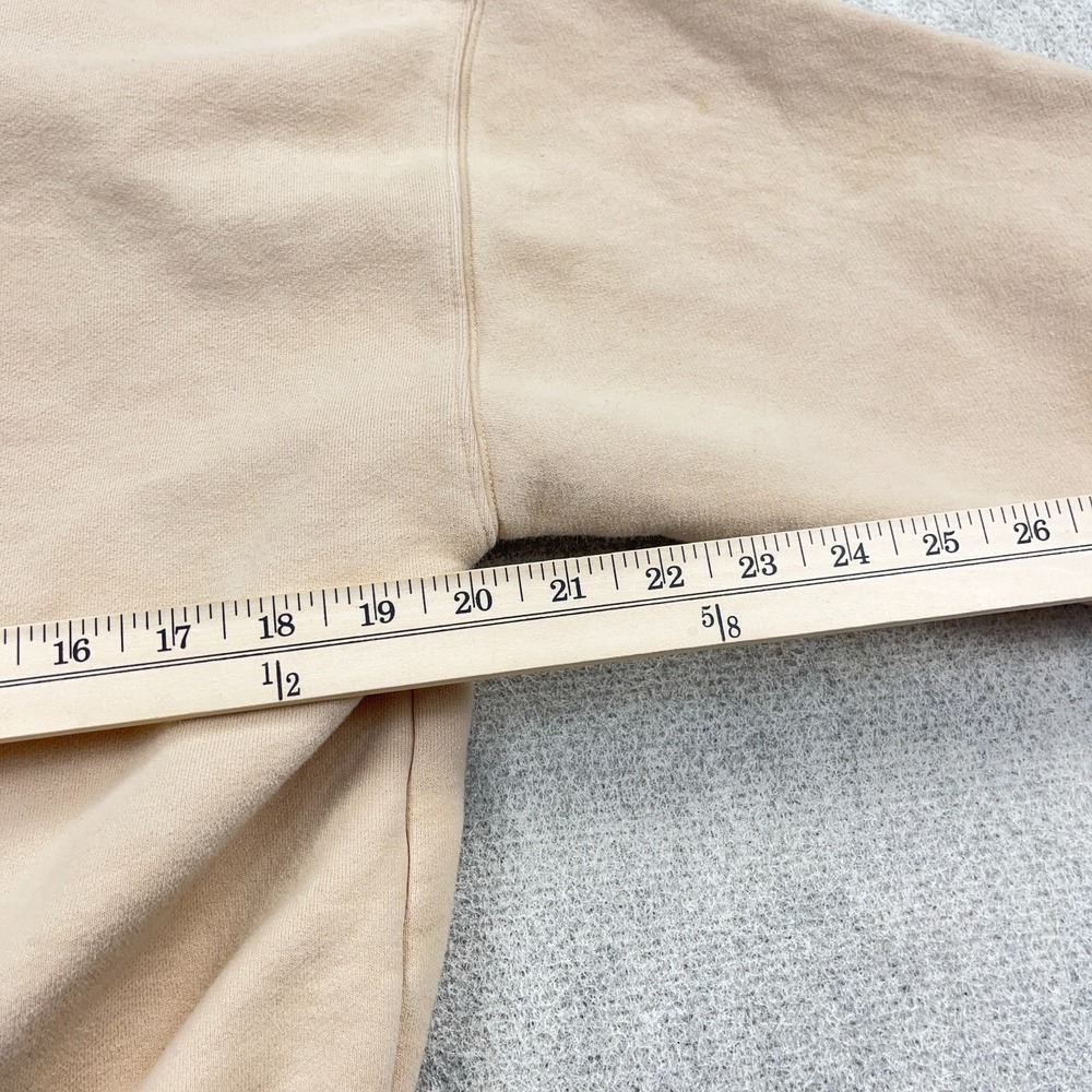 Aritzia Sweat Fleece Hoodie Womens Size 1 Tan Cozy Fleece Mega Fit STAINS - Picture 11 of 13